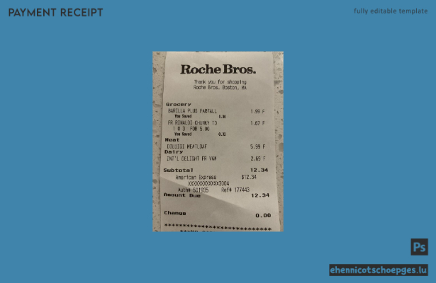 Roche Bros Supermarkt-Scheckmuster-Vorschau